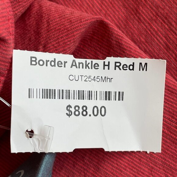 CUT LOOSE NEW Stretch Border Ankle Crop Pants Red Coral Mini Corduroy Size Med - Picture 7 of 14